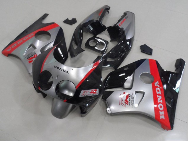 Honda CBR 250 RR MC22 91-98 Verkleidungen - Silber Schwarz Rot Fabrik Honda CBR 250 RR MC22 91-98 Verkleidungen - Silber Schwarz Rot Fabrik