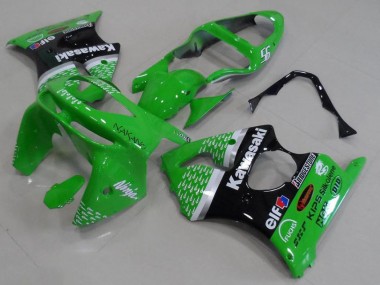 Kawasaki ZX6R 98-99 Verkleidungen - Grün Schwarz Fabrik