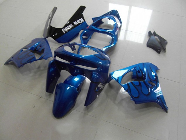 Kawasaki ZX9R 98-99 Verkleidungen - Blau schwarze Flamme Fabrik Kawasaki ZX9R 98-99 Verkleidungen - Blau schwarze Flamme Fabrik