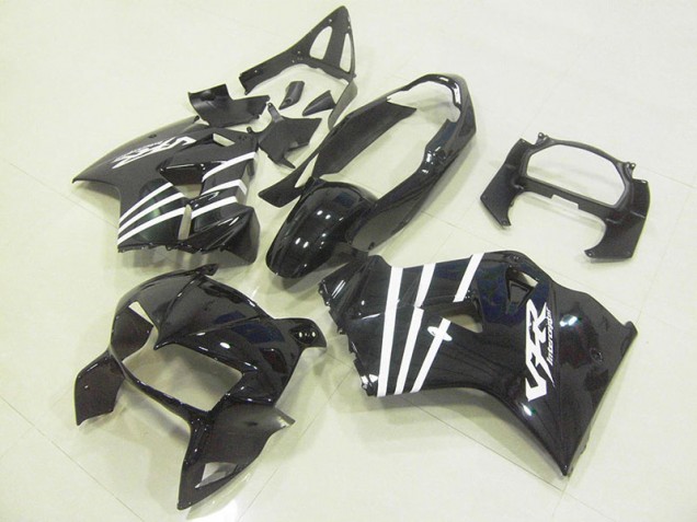 Honda VFR 800 98-01 Verkleidungen - Schwarz Weißes Streifenmuster Fabrik Honda VFR 800 98-01 Verkleidungen - Schwarz Weißes Streifenmuster Fabrik