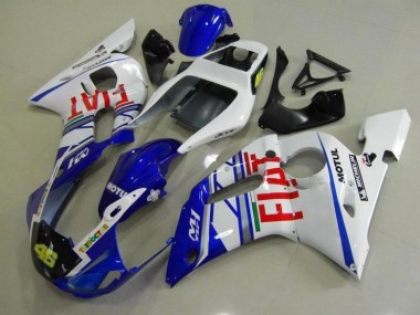 Yamaha R6 98-02 Verkleidungen - Blau Weiß Fiat Fabrik