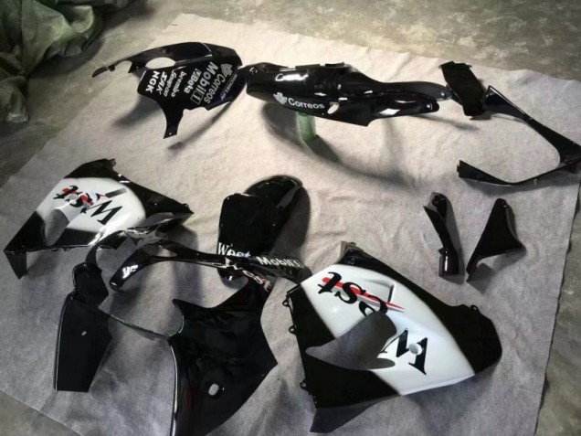Kawasaki ZX9R 00-01 Verkleidungen - Glänzend schwarz Weiß Fabrik Kawasaki ZX9R 00-01 Verkleidungen - Glänzend schwarz Weiß Fabrik
