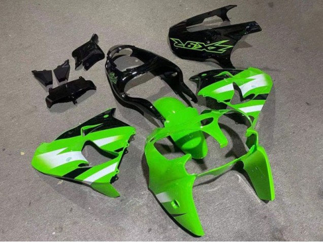 Kawasaki ZX9R 00-01 Verkleidungen - Grün Glänzend Schwarz Fabrik