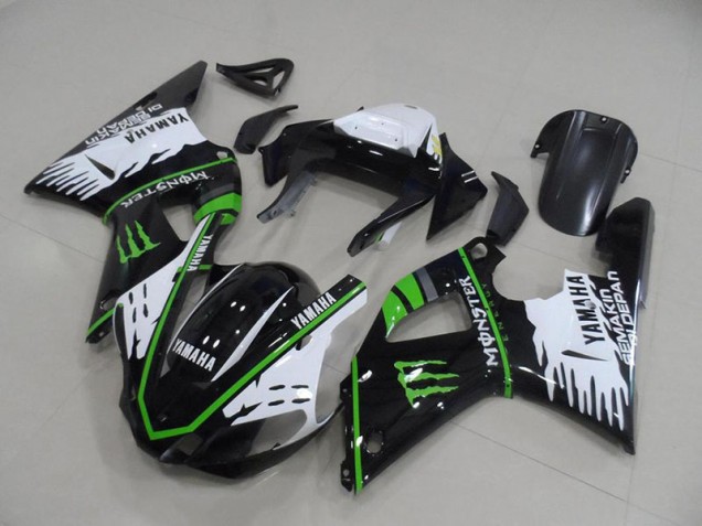 Yamaha R1 00-01 Verkleidung - Schwarz Weiß Grün Monster Fabrik Yamaha R1 00-01 Verkleidung - Schwarz Weiß Grün Monster Fabrik
