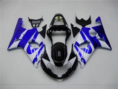 Suzuki GSXR 1000 K1 00-02 Verkleidungen - Blau Weiß Fabrik