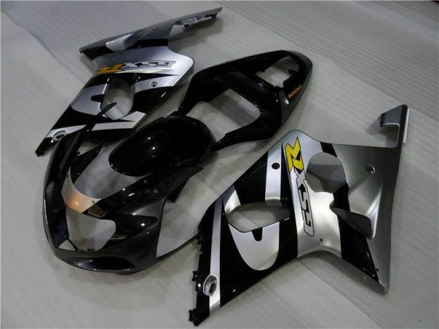 Suzuki GSXR 1000 K1 00-02 Verkleidungen - Silber Schwarz Fabrik