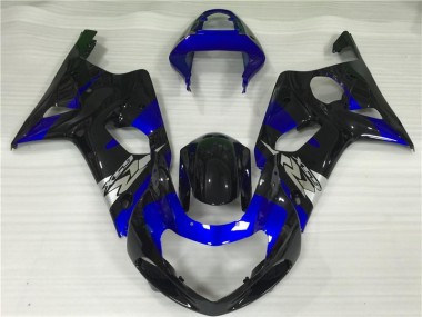Suzuki GSXR 1000 K1 00-02 Verkleidungen - Blau Schwarz Fabrik