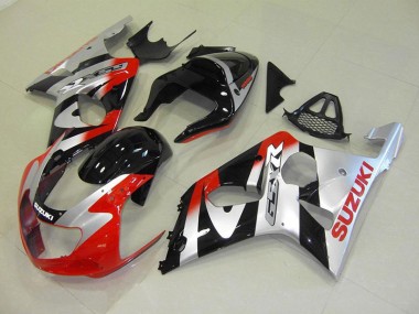 Suzuki GSXR 1000 K1 00-02 Verkleidungen - Rot Silber Fabrik