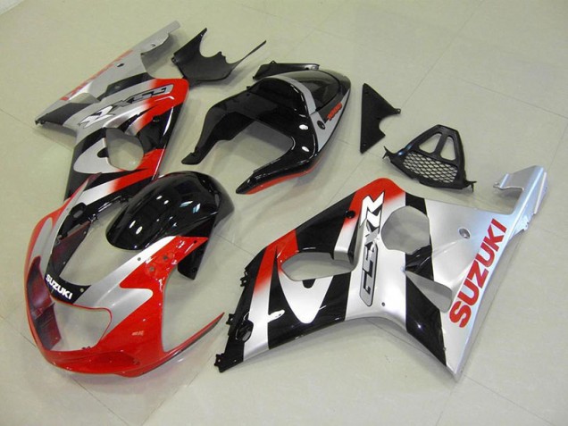 Suzuki GSXR 1000 K1 00-02 Verkleidungen - Rot Silber Fabrik Suzuki GSXR 1000 K1 00-02 Verkleidungen - Rot Silber Fabrik