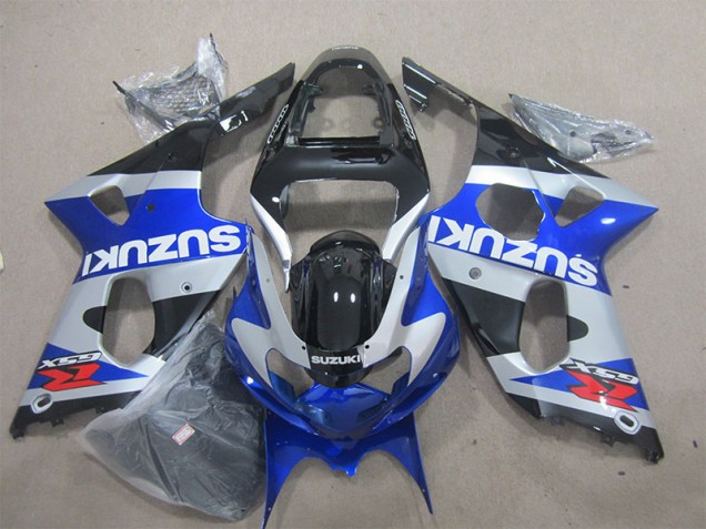 Suzuki GSXR 1000 K1 00-02 Verkleidung - Blau Weißer Aufkleber Fabrik