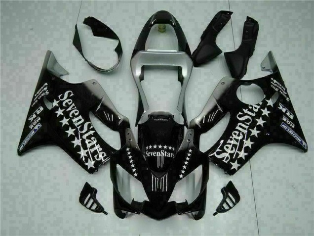 Honda CBR 600 F4i 01-03 Verkleidungen - Schwarz Weißes SevenStarss Fabrik Honda CBR 600 F4i 01-03 Verkleidungen - Schwarz Weißes SevenStarss Fabrik
