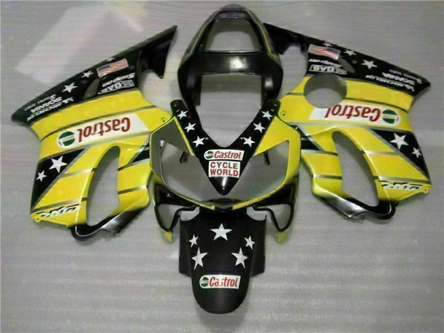 Honda CBR 600 F4i 01-03 Verkleidungen - Gelb Schwarz Castrol Cycle World Fabrik Honda CBR 600 F4i 01-03 Verkleidungen - Gelb Schwarz Castrol Cycle World Fabrik