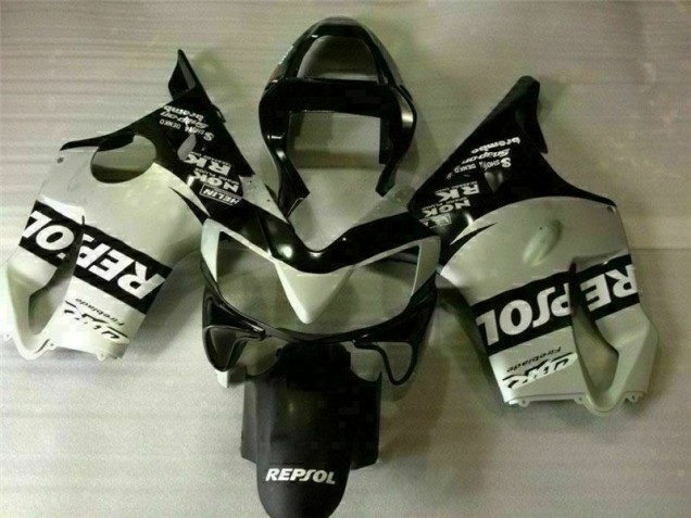 Honda CBR 600 F4i 01-03 Verkleidungen - Schwarz Silber Repsol Fabrik Honda CBR 600 F4i 01-03 Verkleidungen - Schwarz Silber Repsol Fabrik