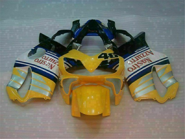 Honda CBR 600 F4i 01-03 Verkleidungen - Gelb Silber Nastro Azzurro Fabrik Honda CBR 600 F4i 01-03 Verkleidungen - Gelb Silber Nastro Azzurro Fabrik