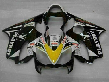 Honda CBR 600 F4i 01-03 Verkleidungen - Gelb Silber Schwarz Playboy Fabrik