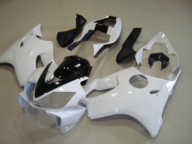 Honda CBR 600 F4i 01-03 Verkleidungen - Weiß mit Schwarz Streifen Fabrik