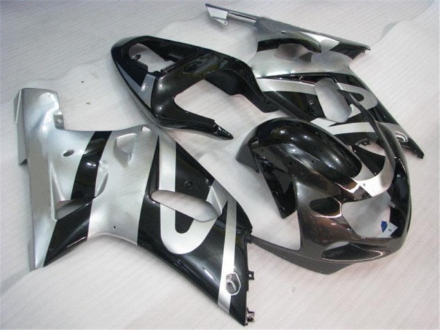Suzuki GSXR 600 / 750 K1 K2 K3 01-03 Verkleidungen - Silber Schwarz Fabrik Suzuki GSXR 600 / 750 K1 K2 K3 01-03 Verkleidungen - Silber Schwarz Fabrik