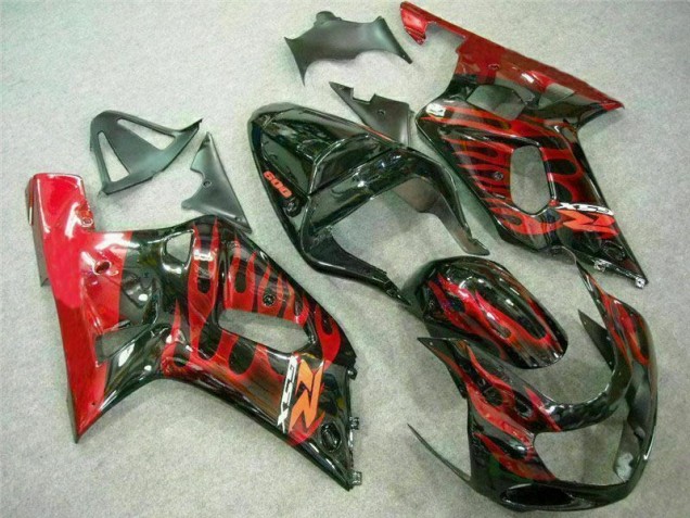 Suzuki GSXR 600 / 750 K1 K2 K3 01-03 Verkleidungen - Rot Schwarz Fabrik Suzuki GSXR 600 / 750 K1 K2 K3 01-03 Verkleidungen - Rot Schwarz Fabrik