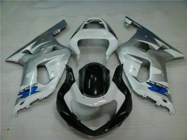 Suzuki GSXR 600 / 750 K1 K2 K3 01-03 Verkleidung - Silber Schwarz Fabrik