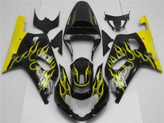 Suzuki GSXR 600 / 750 K1 K2 K3 01-03 Verkleidungen Komplett Sets - Schwarz Fabrik