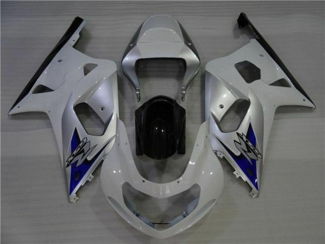 Suzuki GSXR 600 / 750 K1 K2 K3 01-03 Verkleidungen - Weiß Silber Fabrik Suzuki GSXR 600 / 750 K1 K2 K3 01-03 Verkleidungen - Weiß Silber Fabrik