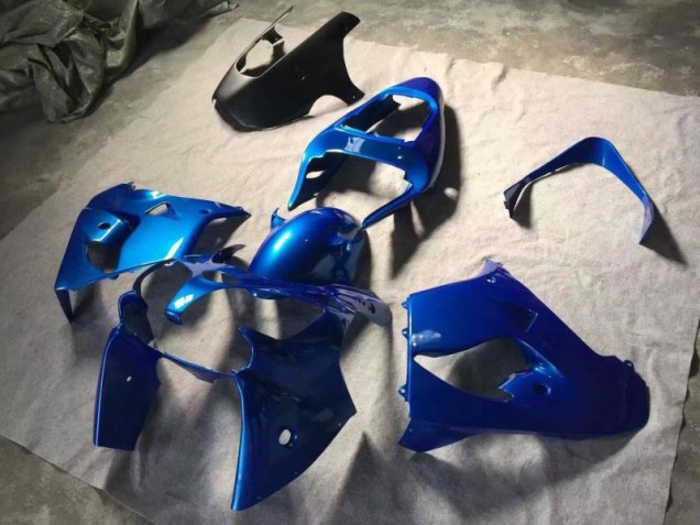 Kawasaki ZX9R 02-03 Verkleidungen - Blau Matt Schwarz Fabrik