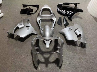Kawasaki ZX9R 02-03 Verkleidungen - Silber Glänzend Schwarz Fabrik