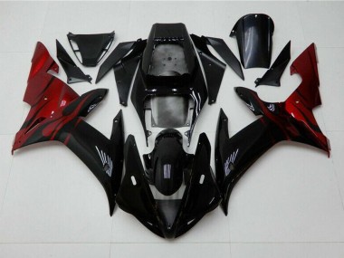Yamaha R1 02-03 Verkleidungen - Schwarz Rot Fabrik