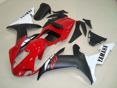 Yamaha R1 02-03 Verkleidungen - Matt Schwarz Rot Fabrik
