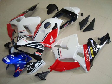 Honda CBR 600 RR 03-04 Verkleidungen - Weiß Schwarz Rot Lee Fabrik