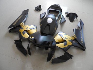 Honda CBR 600 RR 03-04 Verkleidung - Schwarz und Gold Aufkleber Fabrik