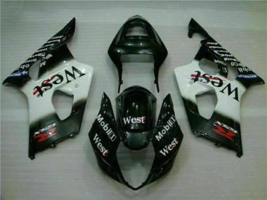Suzuki GSXR 1000 K3 03-04 Verkleidung - Weiß Schwarz Fabrik
