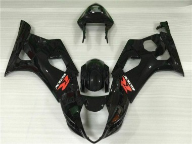 Suzuki GSXR 1000 K3 03-04 Vollverkleidung - Glänzend Schwarz Fabrik
