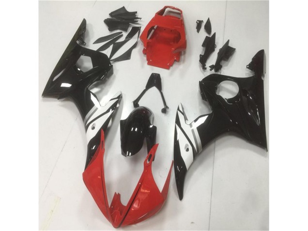 Yamaha R6 03-05 Verkleidungen - Rot Schwarz Weiß Fabrik Yamaha R6 03-05 Verkleidungen - Rot Schwarz Weiß Fabrik