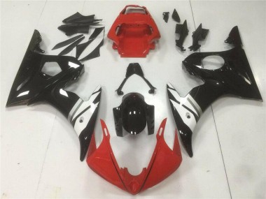 Yamaha R6 03-05 Verkleidungen - Rot Schwarz Weiß Fabrik