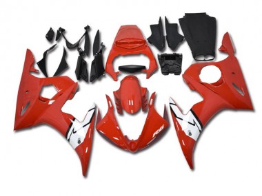 Yamaha R6 03-05 Verkleidungen - Rot Weiß Fabrik