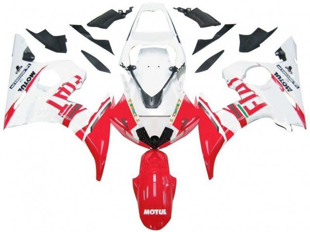 Yamaha R6 03-05 Verkleidungen - Weiß Rot Fiat Fabrik Yamaha R6 03-05 Verkleidungen - Weiß Rot Fiat Fabrik