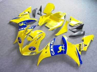 Yamaha R6 03-05 Verkleidungen - Gelb Blau Motul Camel Fabrik