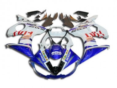 Yamaha R6 03-05 Verkleidungen - Weiß Blau Fiat Motul Dunlop Fabrik