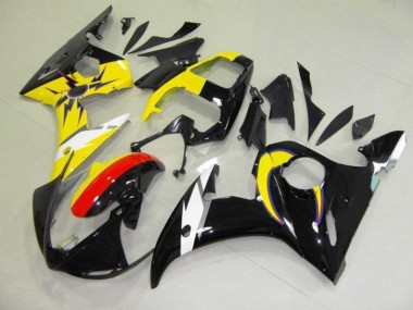 Yamaha R6 03-05 Verkleidungen - Mond Schwarz Gelb Fabrik