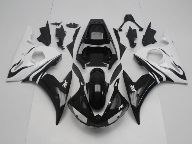 Yamaha R6 03-05 Verkleidung - Schwarz Weiß Fabrik Yamaha R6 03-05 Verkleidung - Schwarz Weiß Fabrik