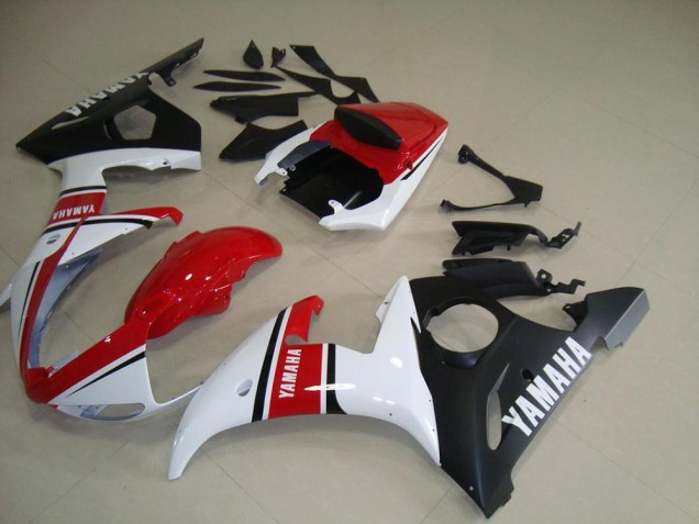 Yamaha R6 03-05 Verkleidungen - Rot Weiß Matt Schwarz Fabrik Yamaha R6 03-05 Verkleidungen - Rot Weiß Matt Schwarz Fabrik