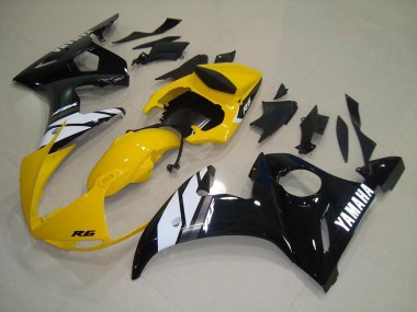 Yamaha R6 03-05 Verkleidungen - Gelb Schwarz Fabrik