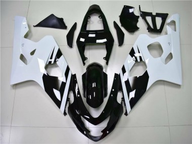 Suzuki GSXR 600 / 750 K4 04-05 Verkleidung - Weiß Schwarz Fabrik