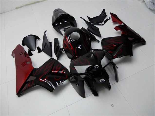 Honda CBR 600 RR 05-06 Verkleidungen - Rot Flamme Schwarz Fabrik Honda CBR 600 RR 05-06 Verkleidungen - Rot Flamme Schwarz Fabrik