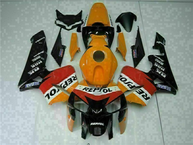 Honda CBR 600 RR 05-06 Vollverkleidung - Orange Schwarz Repsol Fabrik Honda CBR 600 RR 05-06 Vollverkleidung - Orange Schwarz Repsol Fabrik