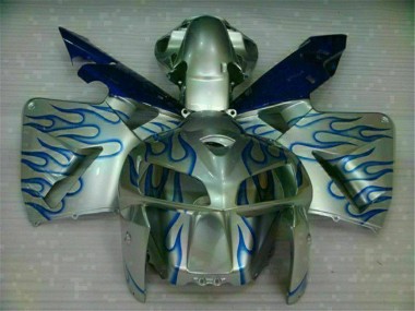 Honda CBR 600 RR 05-06 Verkleidungen - Weiß Blau Flamme Fabrik