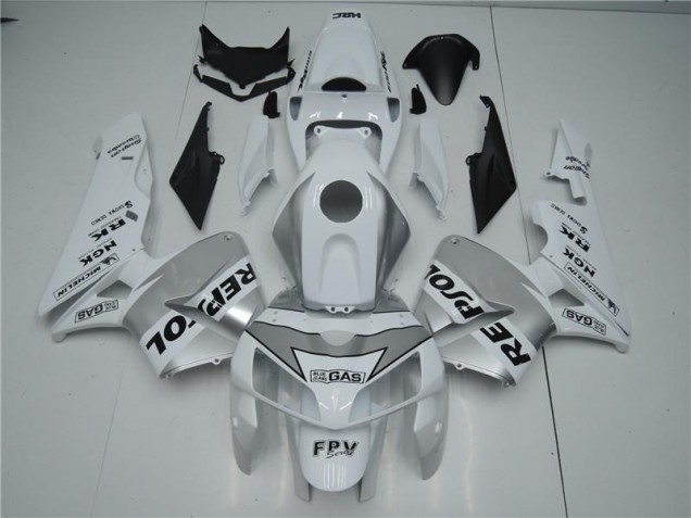 Honda CBR 600 RR 05-06 Verkleidungen - Weiß Silber Schwarz Repsol Fabrik Honda CBR 600 RR 05-06 Verkleidungen - Weiß Silber Schwarz Repsol Fabrik