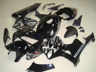 Honda CBR 600 RR 05-06 Verkleidungen - Schwarze Weiße Flamme Fabrik