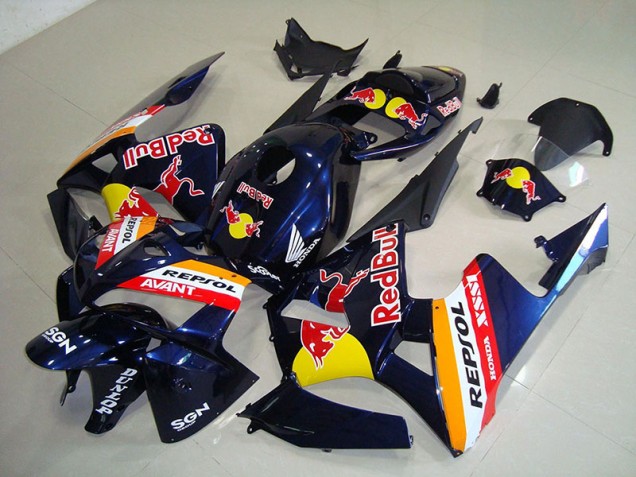 Honda CBR 600 RR 05-06 Verkleidungen - Dunkel blau Rot Bull Repsol Fabrik Honda CBR 600 RR 05-06 Verkleidungen - Dunkel blau Rot Bull Repsol Fabrik
